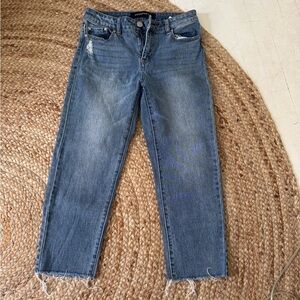 Trendy Blue Cropped Jeans